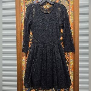 Abercrombie & Fitch Black Fit and Flare Cocktail Dress